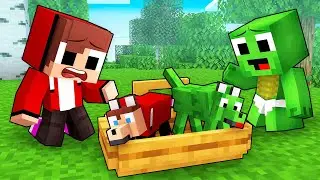 Джей-Джей и Майки усыновили щенков в Minecraft — Maizen