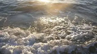 Big waves at sunset, aerial view slow motion | Free stock footage