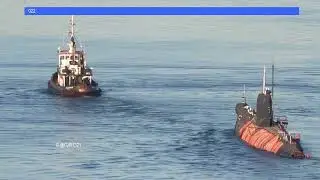 Russian Foxtrot- class (B-39) Being Towed Out - February 6, 2022 - San Diego