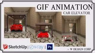 Making a GIF Animation using SketchUp Photoshop and V-ray - Tutorial