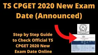 TS CPGET 2020 New Exam Date (Announced) - How to Check Official TS CPGET 2020 New Exam Date Online