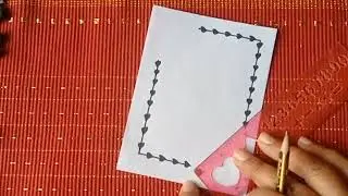 Aesthetic black and white border design | How to make easy border design | Arty Crafty