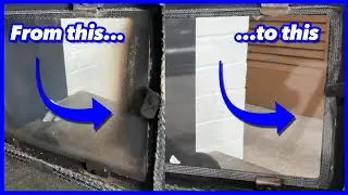 Простой способ почистить стекло камина
