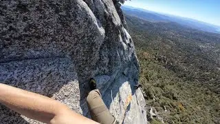 Trad Multipitch Climbing Fingertrip 5.7 at Tahquitz near Idyllwild California with my Dad. Onsight