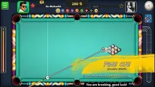 GOLDEN BREAK WITH PINE CUE [ 8 BALL POOL ] | Muhammad Mubashir Siddique !