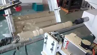 GoodCut High Quality Auto Feeding Wood Lathe Machine with 1000TC System Yako Drive for Wood Material