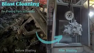 Spinner hanger shot blasting machine to clean casting parts in foundry