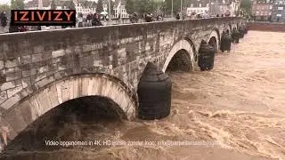 Hoogwater Maastricht 15 juli 2021 HD1080 Stuw Borgharen en maasbrug