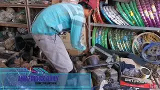 A How to make a sword from broken brake..disc... Very nice... effort...