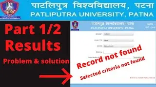 Ppu part 1/2 results 2022 | ppu results record not found| selected criteria not found| #ppuresults