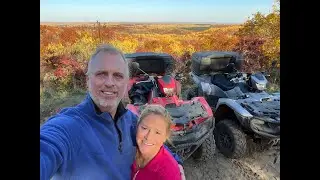 Rose City Michigan Scenic Overlook with Fall Colors on ATV Off Road Ride