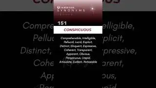 CONSPICUOUS - A to Z English Vocabulary #TheBookOcean