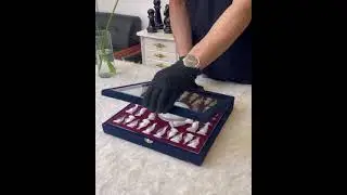 Шахматы инкурстация, фигуры из камня оникс.Incursion chess, figures from onyx stone. CODE 0013