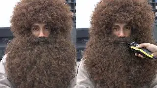 TOO LONG HAIR & BEARD&hellip; Don&rsquo;t Watch If You&rsquo;re Sensitive 💔 | This Transformation HURTS
