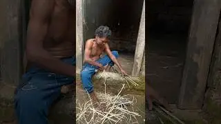Basket and winnowing tray making by the Kamar tribe for their livelihood 🎍🌱#viral #shorts
