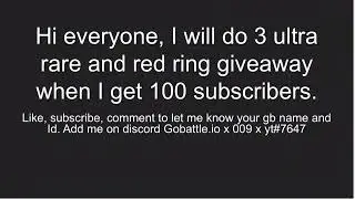 Gobattle.io free red ring and ultrarares giveaway