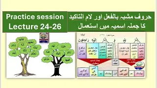 practice session of lectures 24-26 إِنَّ وَ أَخَوَتُھَا حروف مشبہ بالفعل کا جملہ اسمیہ میں استعمال
