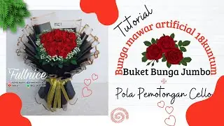 DIY - Buket mawar artificial jumbo isi 18 kuntum