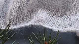 Lace mohair scarf. Wedding Shawl white | Knitting Inspiration
