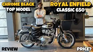 2025 Classic 650 BS7 🖤 Black Chrome Top Model | Loud Exhaust + Price & Full Review! | #MxK