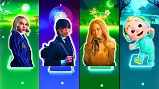 Enid Sinclair vs Wednesday Addams vs M3gan vs  Cocomelon - Tiles Hop EDM Rush