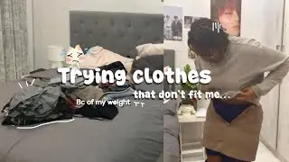 Trying clothes that don&rsquo;t fit me (bc of my weight) 😣