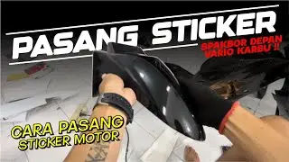 PASANG STICKER SPAKBOR VARIO HITAM MENGKILAP || TUTORIAL DAN CARA PASANG SKOTLET MOTOR