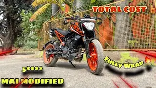 Ktm duke 200 Bs6 Modified || Best Modification Ever 🔥 ||Cheap And Best Modification || Fully Wrap