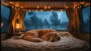 Solo Female Van Life: Sleeping in a VIOLENT Rain Storm with My Dog | Ultimate Cozy ASMR