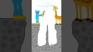 Huggy Wuggy wanted to hurt Giraffe but couldn't | Funny Animation 🤣🤣🤣 #shorts #animation #story