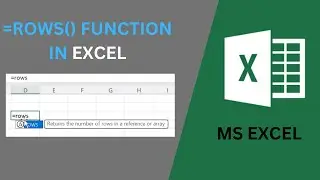 Rows Function in Excel