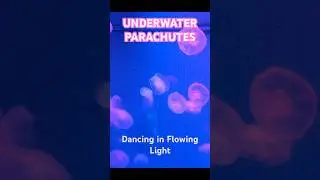 Underwater Parachutes: Dancing in Flowing Light &mdash; Serene Motion #shorts