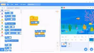 Scratch 3   5  أسماك تسبح في الماء