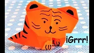 ORIGAMI TIGRE DE PAPEL FÁCIL | MININITOS