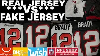 REAL JERSEY VS FAKE JERSEY , NFL SHOP VS WISH ALIEXPRESS DHGATE , HONEST REVIEW