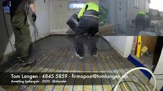 Avretting kjellergulv. støp over varmekabler , gulvavretting , fiberstøp , flytstøp, oppretting gulv