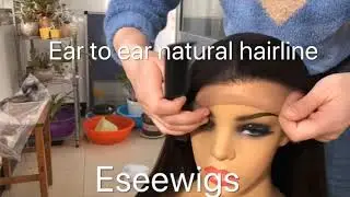 Fake Scalp PU silk base lace front wig