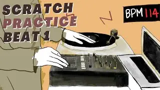 DJ Scratch Practice Funky Drum Loop Beat【BPM114】