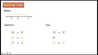 Naming Lines and Angles