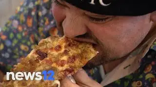 Thanksgiving turkey pizza goes viral at Pino's Pizza as Long Islanders gobble down slices | News 12