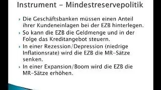 Die Geldpolitik der EZB