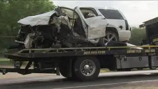 Five people are dead after a two-vehicle crash this morning on State Highway 110