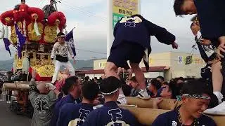 2025年(令和7年)柞田秋祭り【宵祭り】下出太鼓台、北岡太鼓台、山田太鼓台、黒淵太鼓台