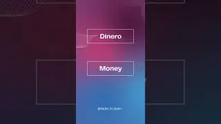 Spanish Word of the Day 6 - Dinero #shorts #learnspanish #wordoftheday
