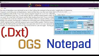 OGS NOTEPAD (OSTIA GLOBAL SERVICES) AUTOMATIC TYPING SOFTWARE || IDS AUTO TYPER || Cont-8767325106