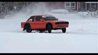 BMW E30. Ice track test day. Drifting. Incar/outboard. -MOKA RACING-