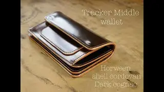 Tracker middle wallet / Horween shell cordovan Dark cognac