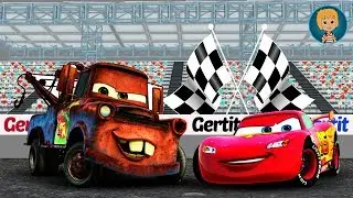 Lightning McQueen - Car Race Fast as Lightning Challenge with Cars (Gertit ToysReview)