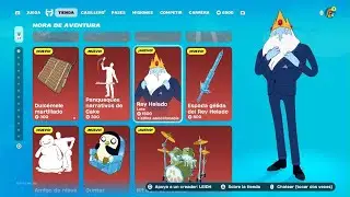 !La mejor tienda de Fortnite! NUEVAS SKINS DE HORA DE AVENTURA