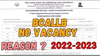 why BCALLB courses were full by 3rd counseling itself